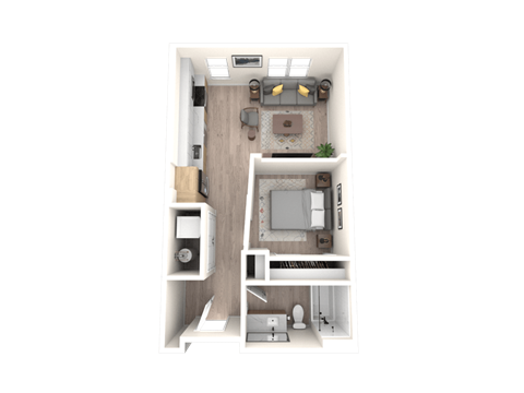 3D Floor Plan Image of 0C Option 1
